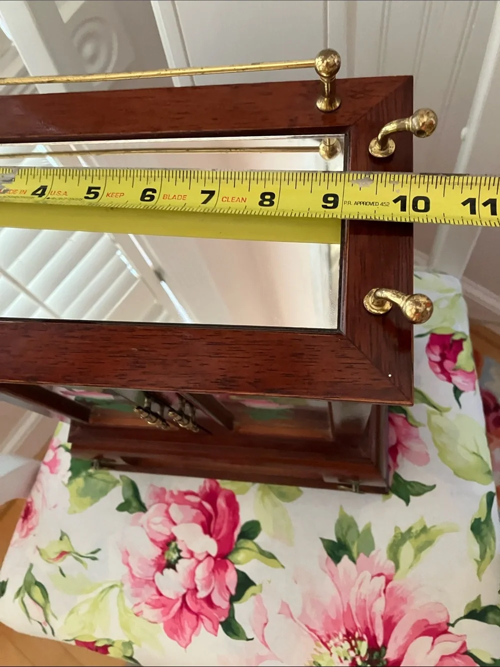 Beautiful  Mid Century Modern Jewelry Tabletop Armoire by Commodore Collection